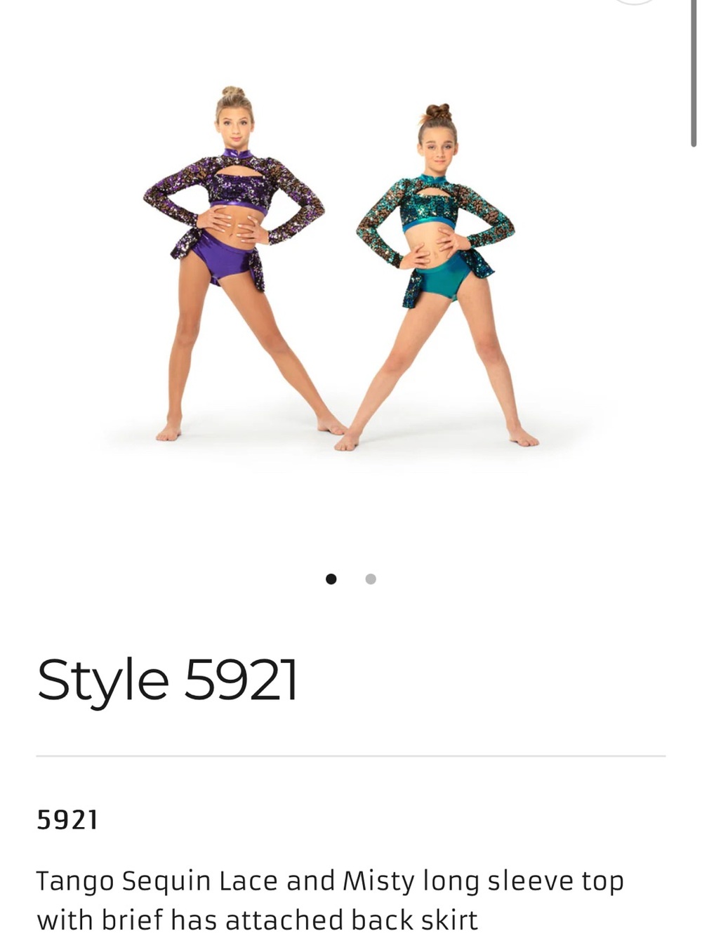 Purple Sequin Two-Piece Dance Costume - Women’s Petite Xs - Reverence View 3